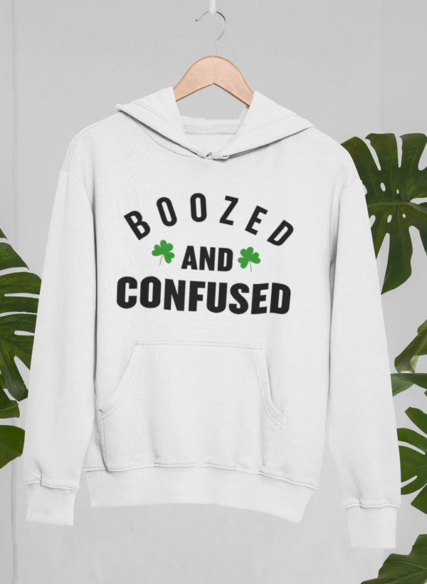 Boozed & Confused Hoodie shopmerchmallow Virgin Teez - Black Hoodie