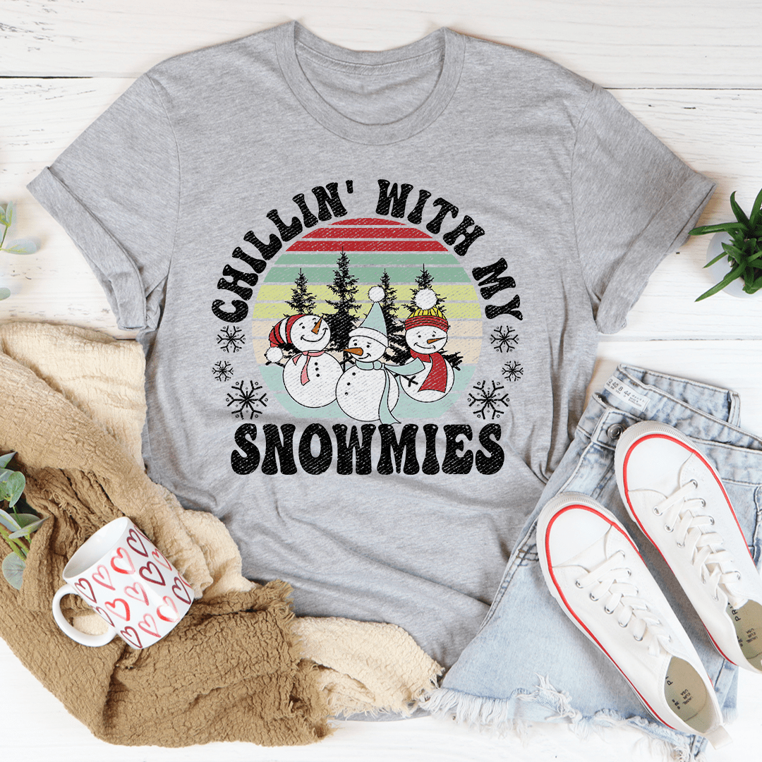 Chillin' With My Snowmies T-Shirt shopmerchmallow Chillin' With My Snowmies T-Shirt