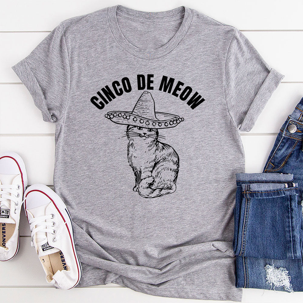 Cinco De Meow T-Shirt shopmerchmallow Cinco De Meow T-Shirt