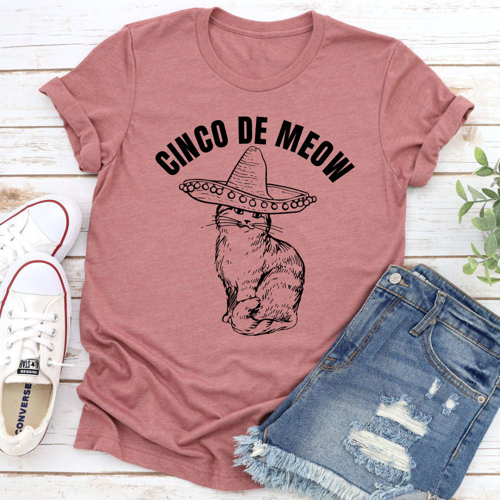 Cinco De Meow T-Shirt shopmerchmallow Cinco De Meow T-Shirt