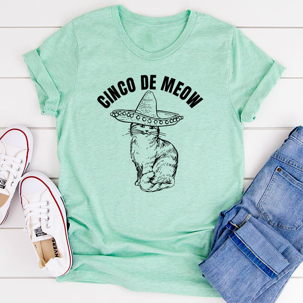 Cinco De Meow T-Shirt shopmerchmallow Cinco De Meow T-Shirt