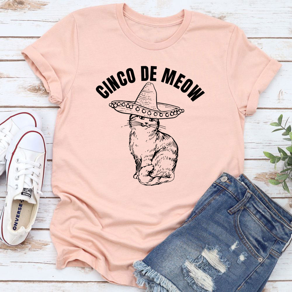 Cinco De Meow T-Shirt shopmerchmallow Cinco De Meow T-Shirt