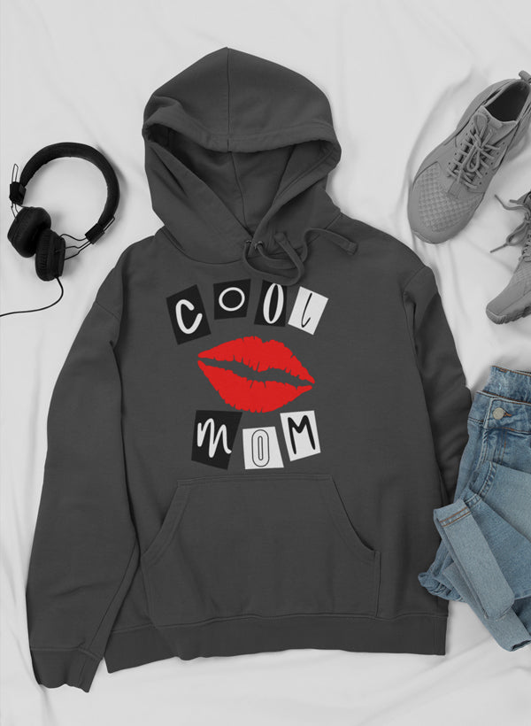 Cool Mom Lips Hoodie shopmerchmallow Virgin Teez - Black Hoodie