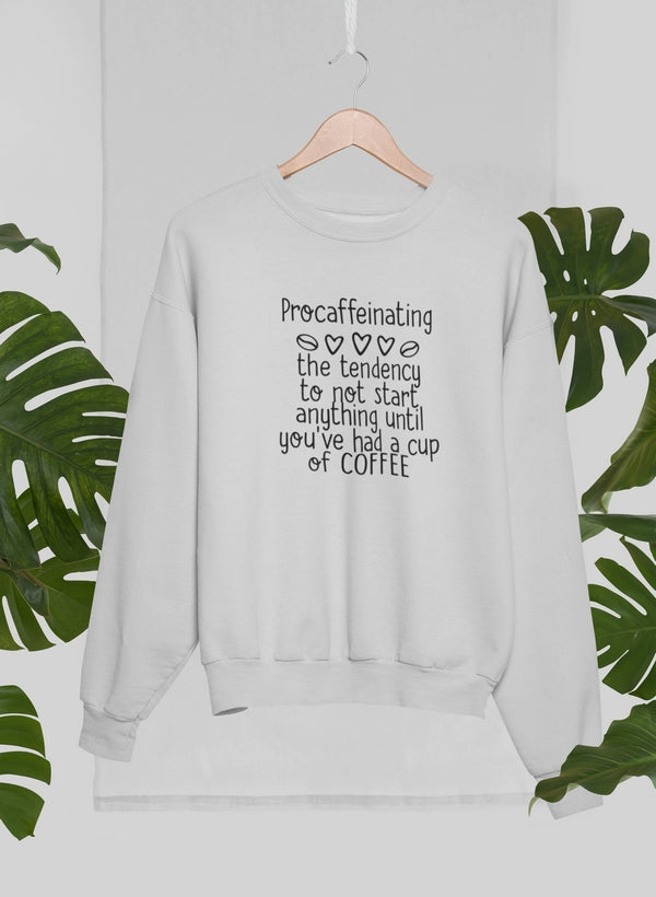 Procaffeinating Sweat Shirt shopmerchmallow Virgin Teez - Black Hoodie