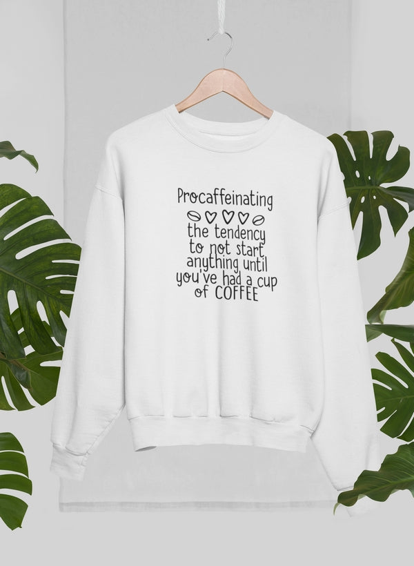 Procaffeinating Sweat Shirt shopmerchmallow Virgin Teez - Black Hoodie