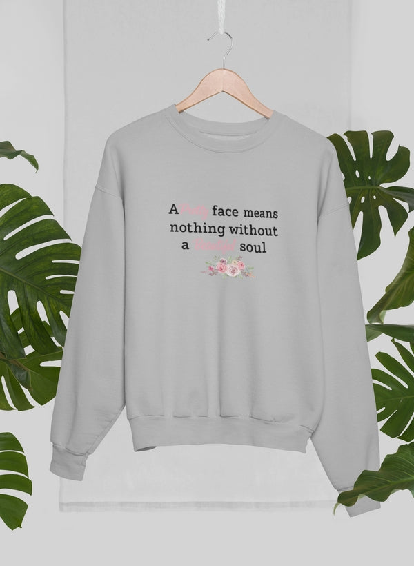 Pretty Face Sweat Shirt shopmerchmallow Virgin Teez - Black Hoodie