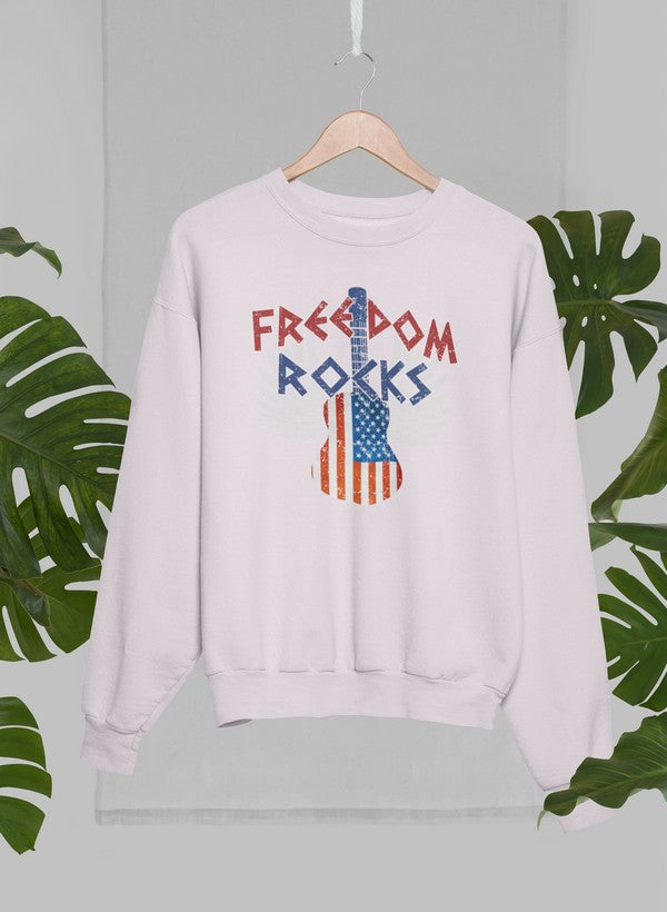 Freedom Rocks Sweat Shirt shopmerchmallow Virgin Teez - Black Hoodie