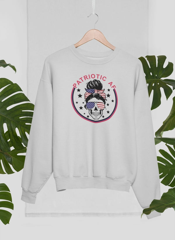 Patriotic AF Sweat Shirt shopmerchmallow Virgin Teez - Black Hoodie