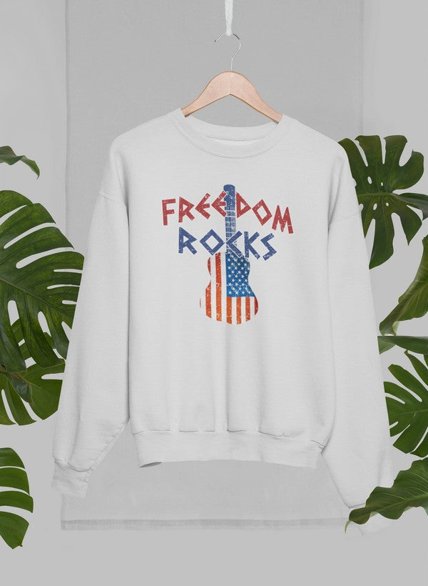 Freedom Rocks Sweat Shirt shopmerchmallow Virgin Teez - Black Hoodie