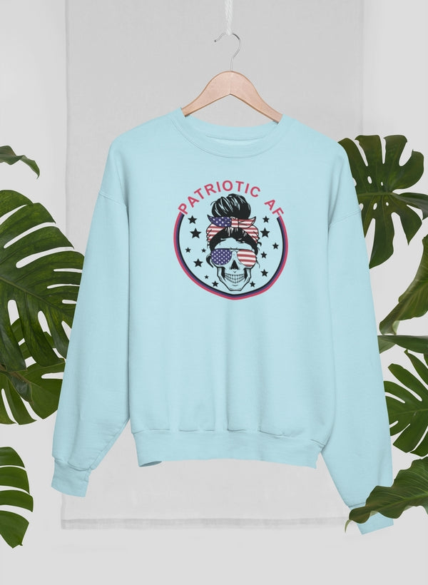 Patriotic AF Sweat Shirt shopmerchmallow Virgin Teez - Black Hoodie