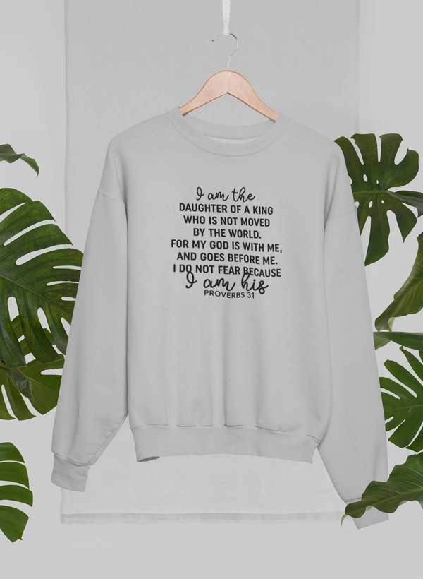 I Am The Daughter Of A King Sweat Shirt shopmerchmallow Virgin Teez - Black Hoodie