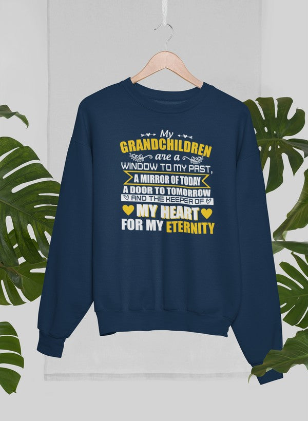 My Grandchildren Are A Window To My Past A Mirror Of Today A Door To Tomorrow And The Keeper Of My Heart For All Eternity Sweat Shirt shopmerchmallow Virgin Teez - Black Hoodie