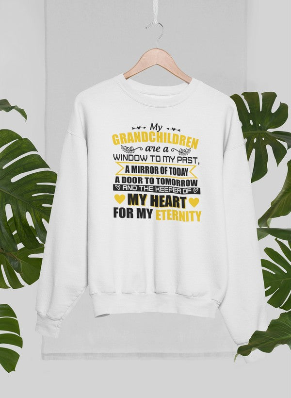 My Grandchildren Are A Window To My Past A Mirror Of Today A Door To Tomorrow And The Keeper Of My Heart For All Eternity Sweat Shirt shopmerchmallow Virgin Teez - Black Hoodie