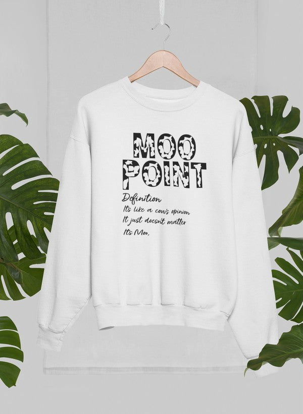 Moo Point Sweat Shirt shopmerchmallow Virgin Teez - Black Hoodie
