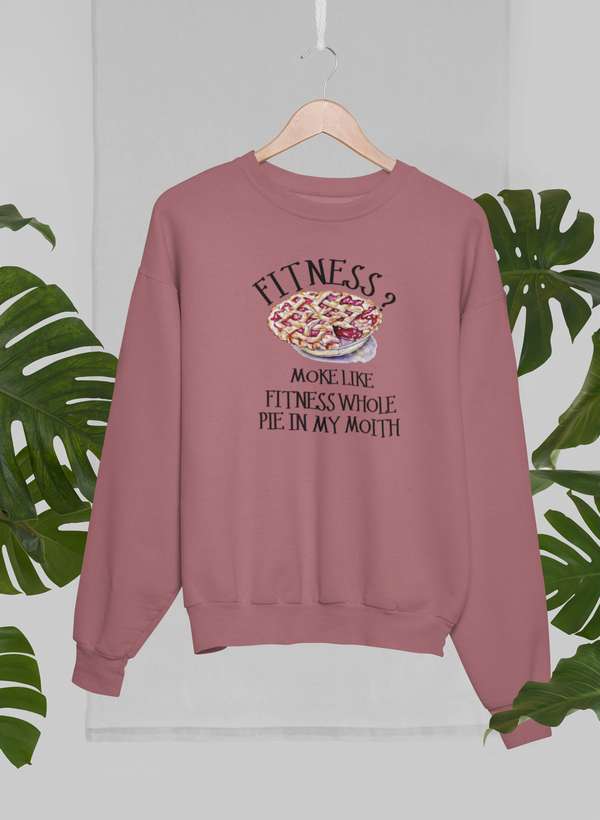 Fitness Pie In My Mouth Sweat Shirt shopmerchmallow Virgin Teez - Black Hoodie