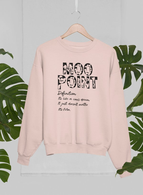 Moo Point Sweat Shirt shopmerchmallow Virgin Teez - Black Hoodie