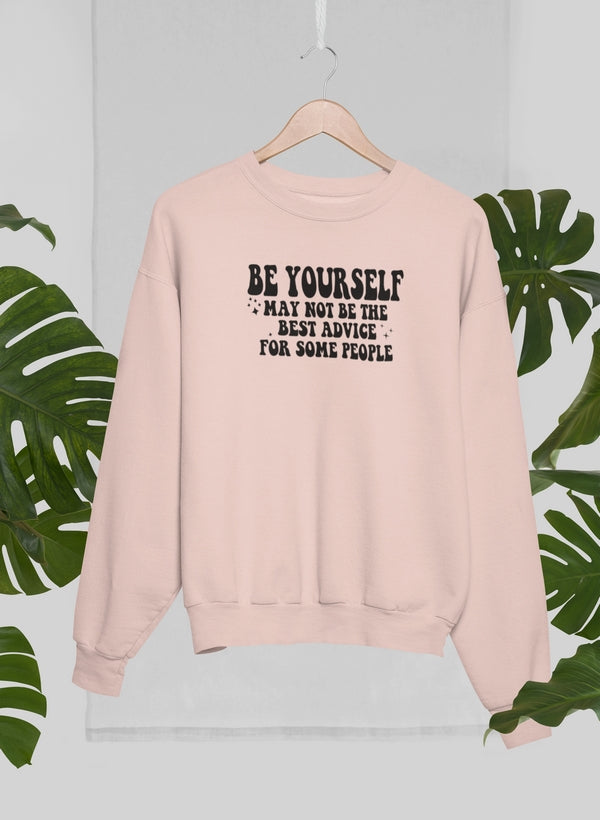 Be Yourself Sweat Shirt shopmerchmallow Virgin Teez - Black Hoodie