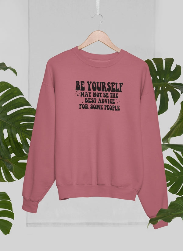 Be Yourself Sweat Shirt shopmerchmallow Virgin Teez - Black Hoodie