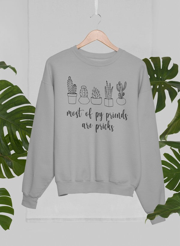 Most Of My Friends Are Pricks Sweat Shirt shopmerchmallow Virgin Teez - Black Hoodie
