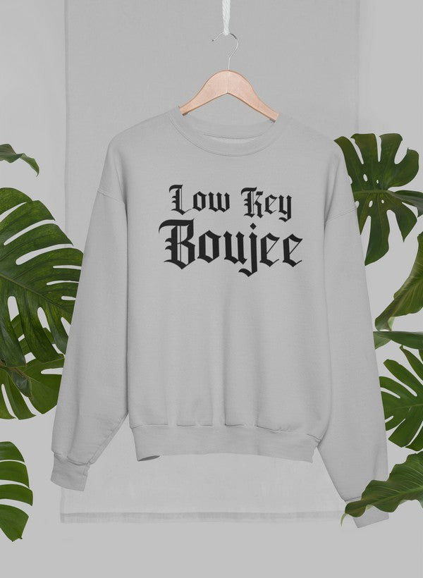Low Key Boujee Sweat Shirt shopmerchmallow Virgin Teez - Black Hoodie