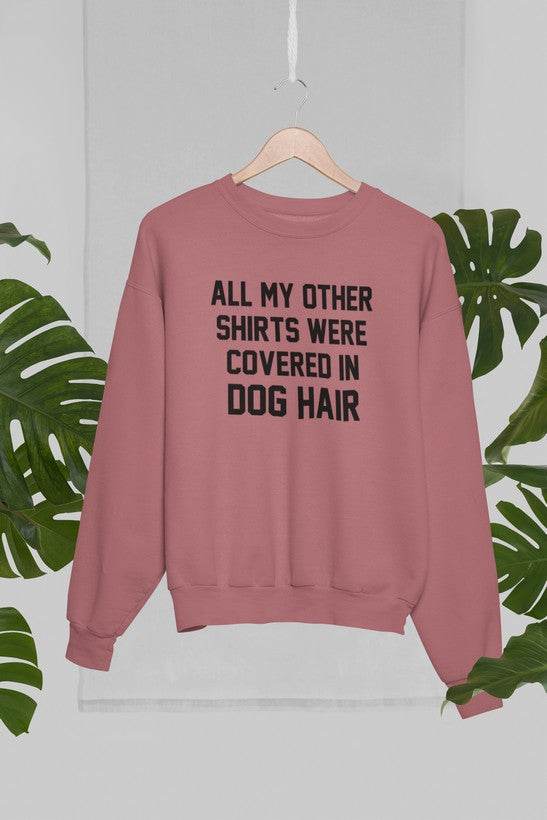 All My Other Shirts Were Covered In Dog Hair Sweat Shirt shopmerchmallow Virgin Teez - Black Hoodie