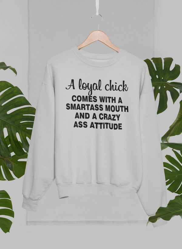 Loyal Chick Sweat Shirt shopmerchmallow Virgin Teez - Black Hoodie