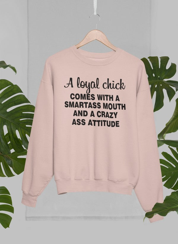 Loyal Chick Sweat Shirt shopmerchmallow Virgin Teez - Black Hoodie
