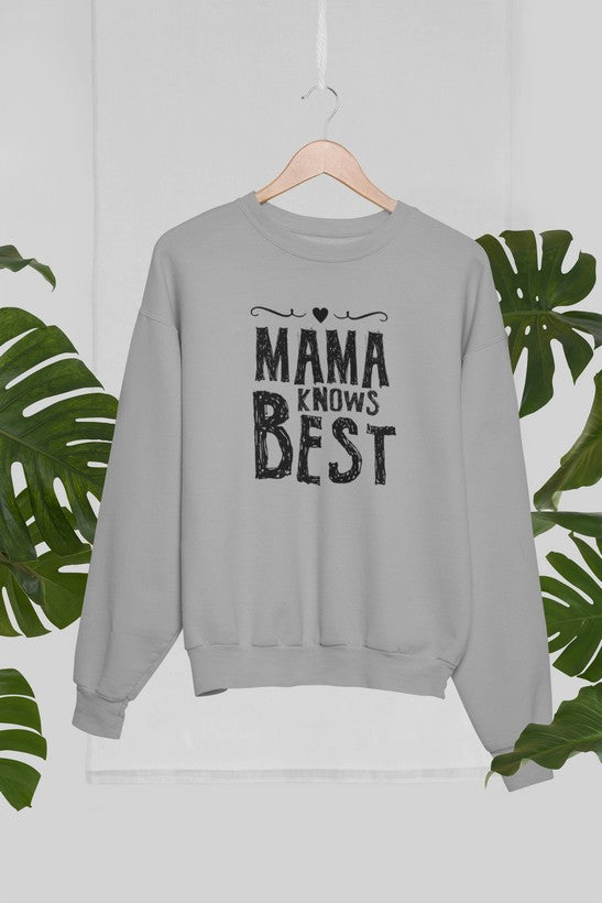 Mama Knows Best Sweat Shirt shopmerchmallow Virgin Teez - Black Hoodie