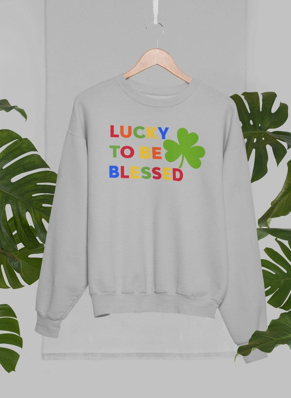 Lucky To Be Blessed Sweat Shirt shopmerchmallow Virgin Teez - Black Hoodie