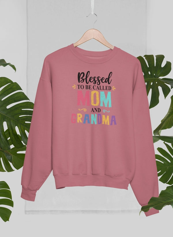 Blessed To Be Called Mom and Grandma Sweat Shirt shopmerchmallow Virgin Teez - Black Hoodie