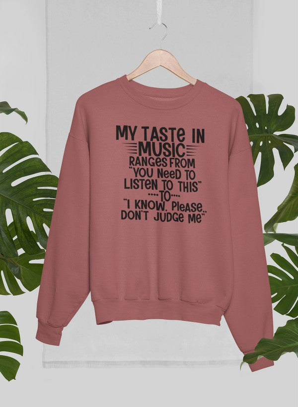 My Taste In Music Sweat Shirt shopmerchmallow Virgin Teez - Black Hoodie