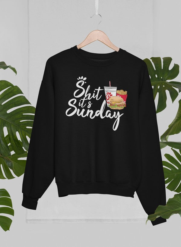 It's Sunday Chicken Sweat Shirt shopmerchmallow Virgin Teez - Black Hoodie