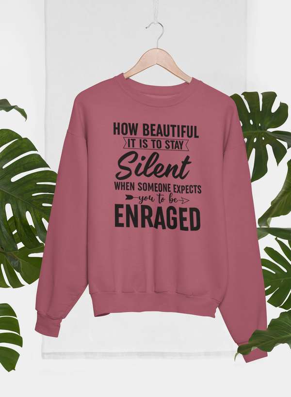 How Beautiful It Is To Stay Silent Sweat Shirt shopmerchmallow Virgin Teez - Black Hoodie