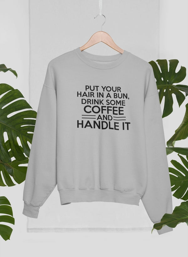 Put Your Hair In A Bun Sweat Shirt shopmerchmallow Virgin Teez - Black Hoodie