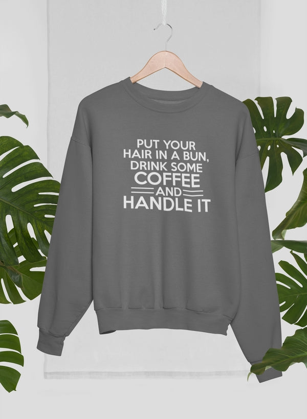 Put Your Hair In A Bun Sweat Shirt shopmerchmallow Virgin Teez - Black Hoodie