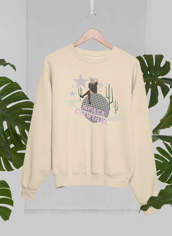 Space Cowgirl Sweat Shirt shopmerchmallow Virgin Teez - Black Hoodie