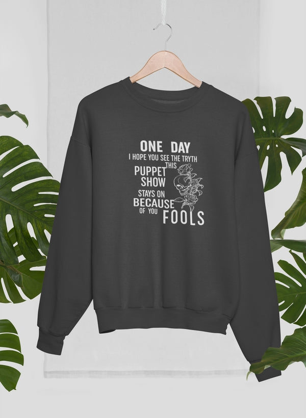 Puppet Show Sweat Shirt shopmerchmallow Virgin Teez - Black Hoodie