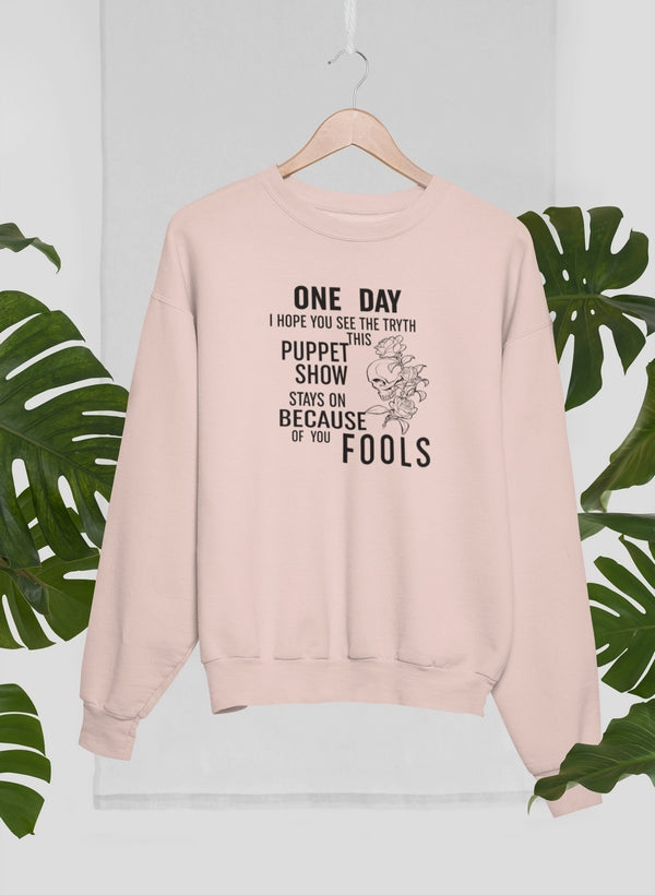 Puppet Show Sweat Shirt shopmerchmallow Virgin Teez - Black Hoodie