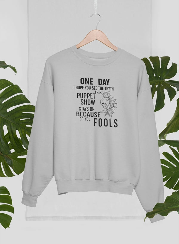 Puppet Show Sweat Shirt shopmerchmallow Virgin Teez - Black Hoodie