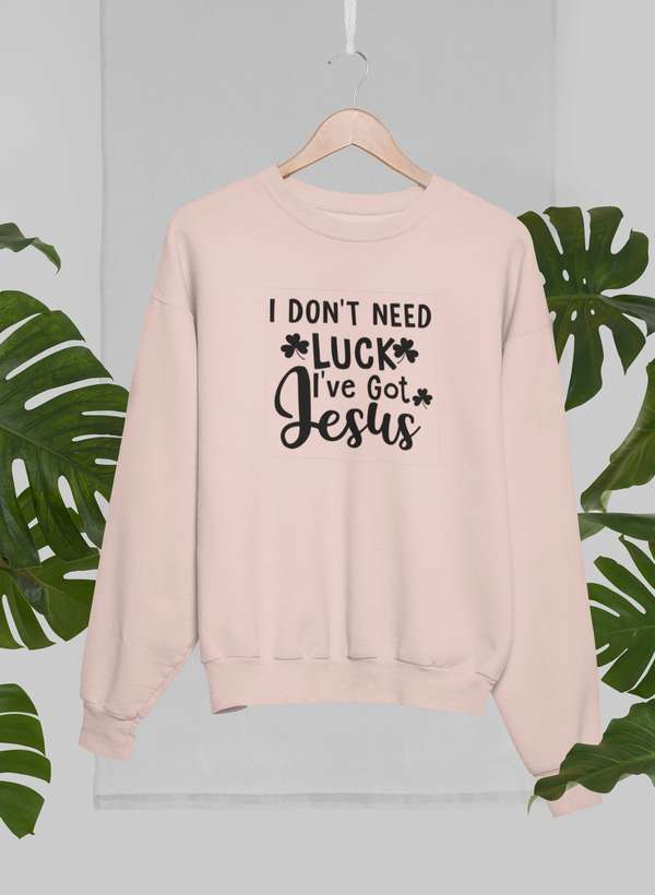 I Don't Need Luck Sweat Shirt shopmerchmallow Virgin Teez - Black Hoodie