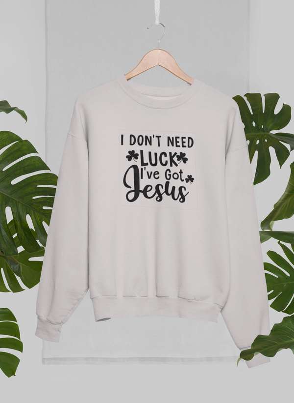 I Don't Need Luck Sweat Shirt shopmerchmallow Virgin Teez - Black Hoodie