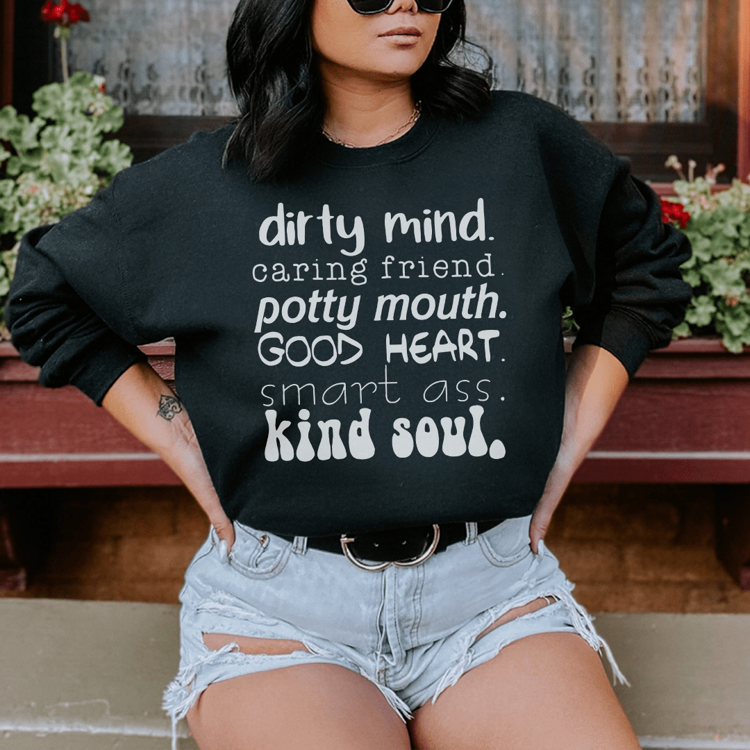 Dirty Mind Caring Friend Potty Mouth Good Heart shopmerchmallow Dirty Mind Caring Friend Potty Mouth Good Heart