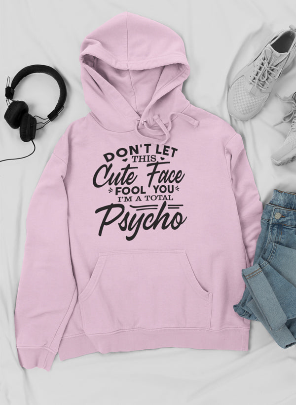 Don't Let This Cute Face Fool You Hoodie shopmerchmallow Virgin Teez - Black Hoodie