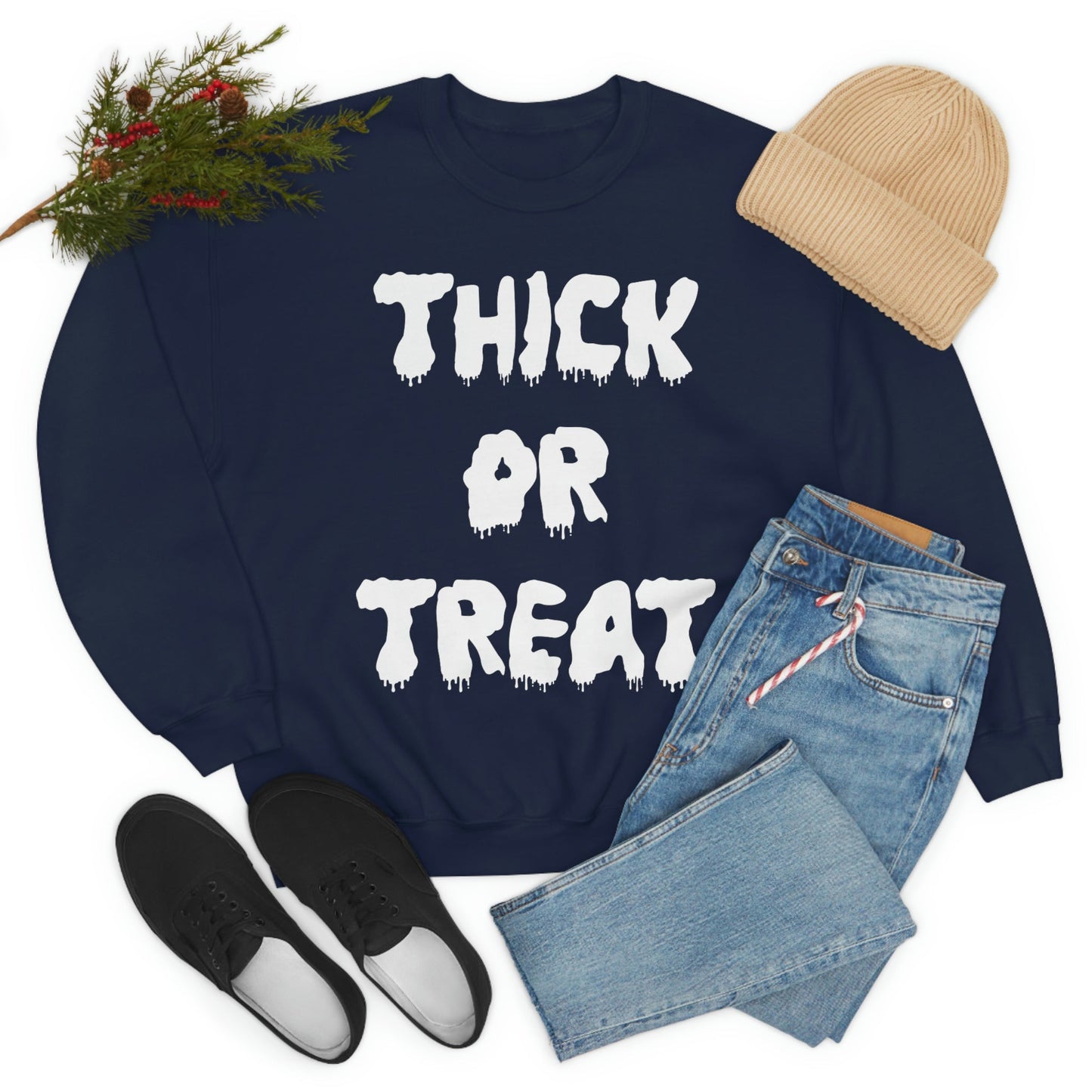 Thick Or Treat White Print shopmerchmallow Thick Or Treat White Print