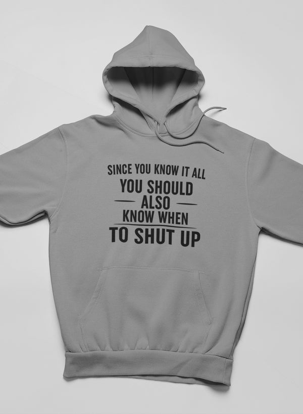 Since You Know It All Hoodie shopmerchmallow Virgin Teez - Black Hoodie
