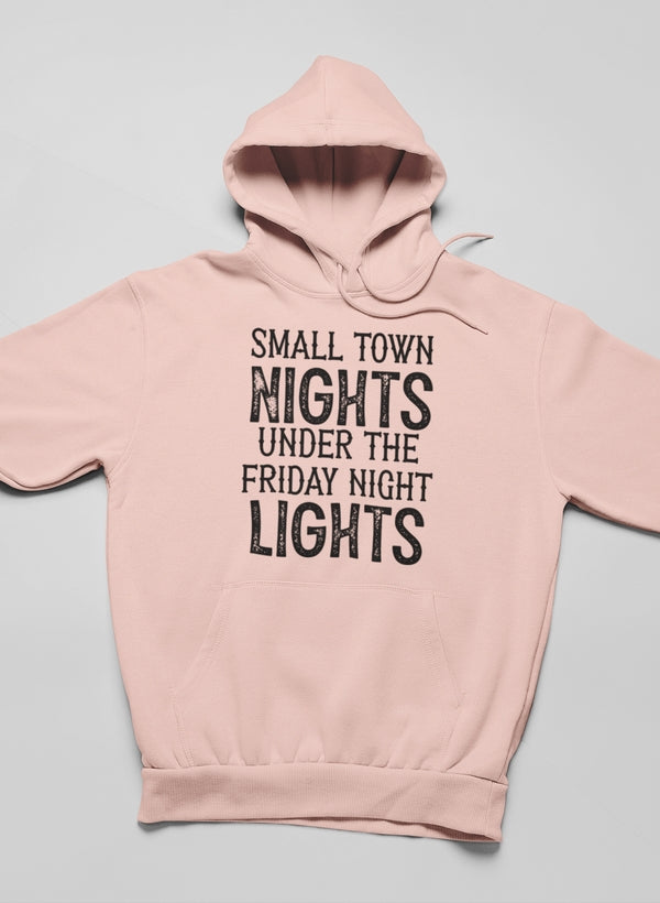 Small Town Nights Hoodie shopmerchmallow Virgin Teez - Black Hoodie