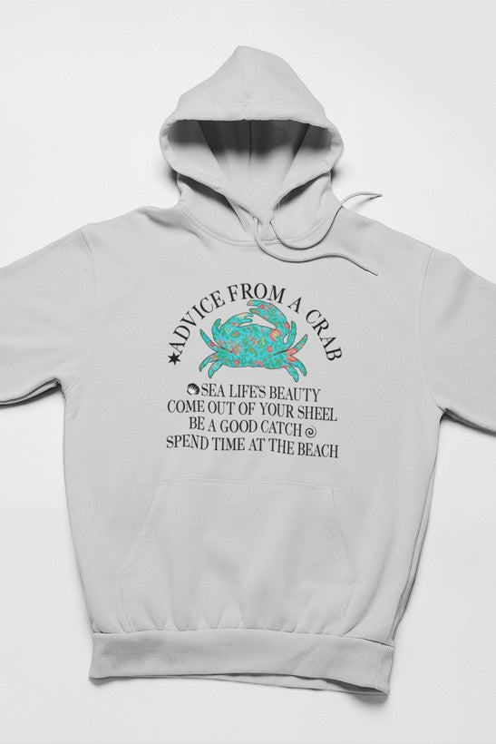 Advice From A Crab Hoodie shopmerchmallow Virgin Teez - Black Hoodie