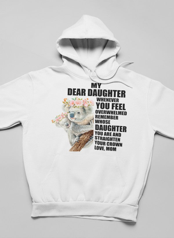My Dear Daughter Hoodie shopmerchmallow Virgin Teez - Black Hoodie