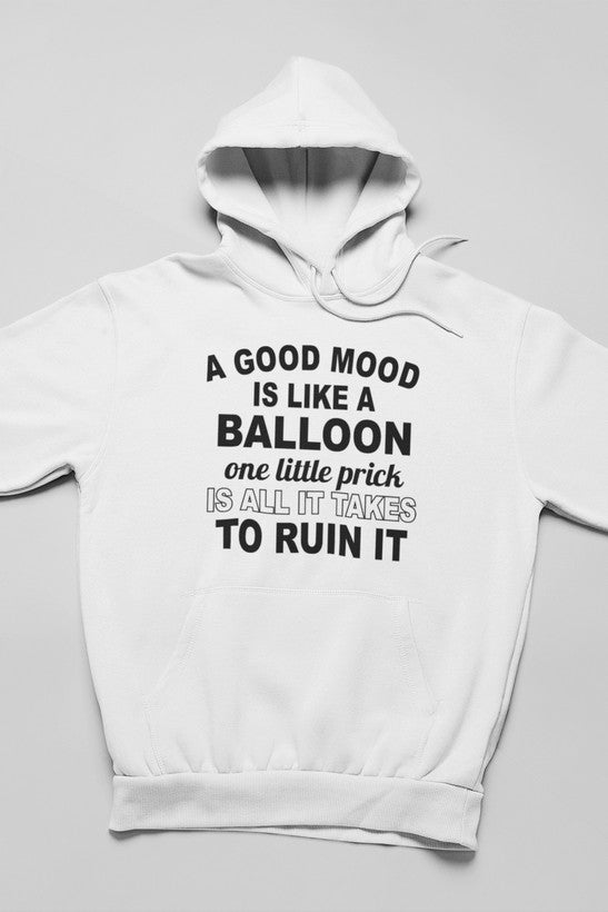 A Good Mood Hoodie shopmerchmallow Virgin Teez - Black Hoodie