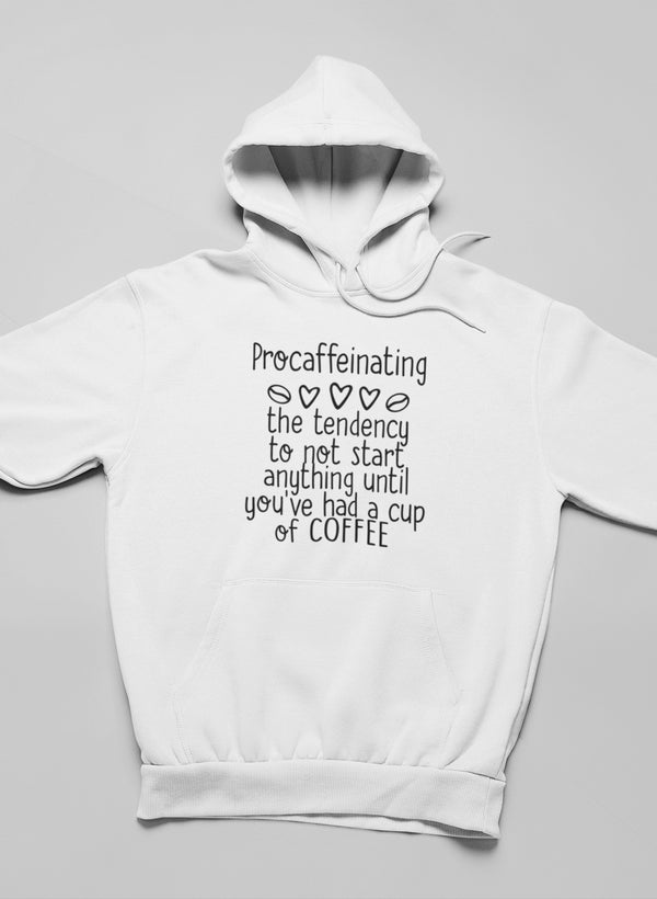 Procaffeinating Hoodie shopmerchmallow Virgin Teez - Black Hoodie